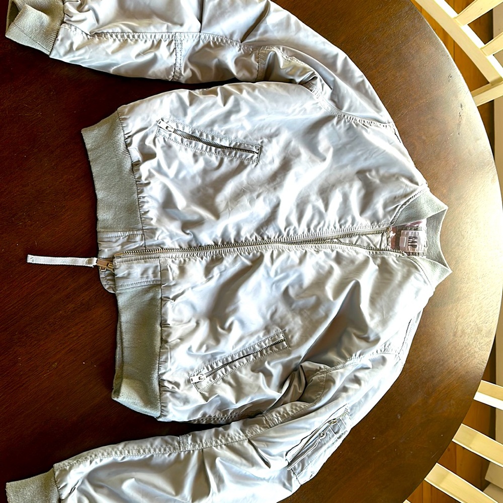 Extra Small Gap, Metallic Silver Bomber Jacket - image 1